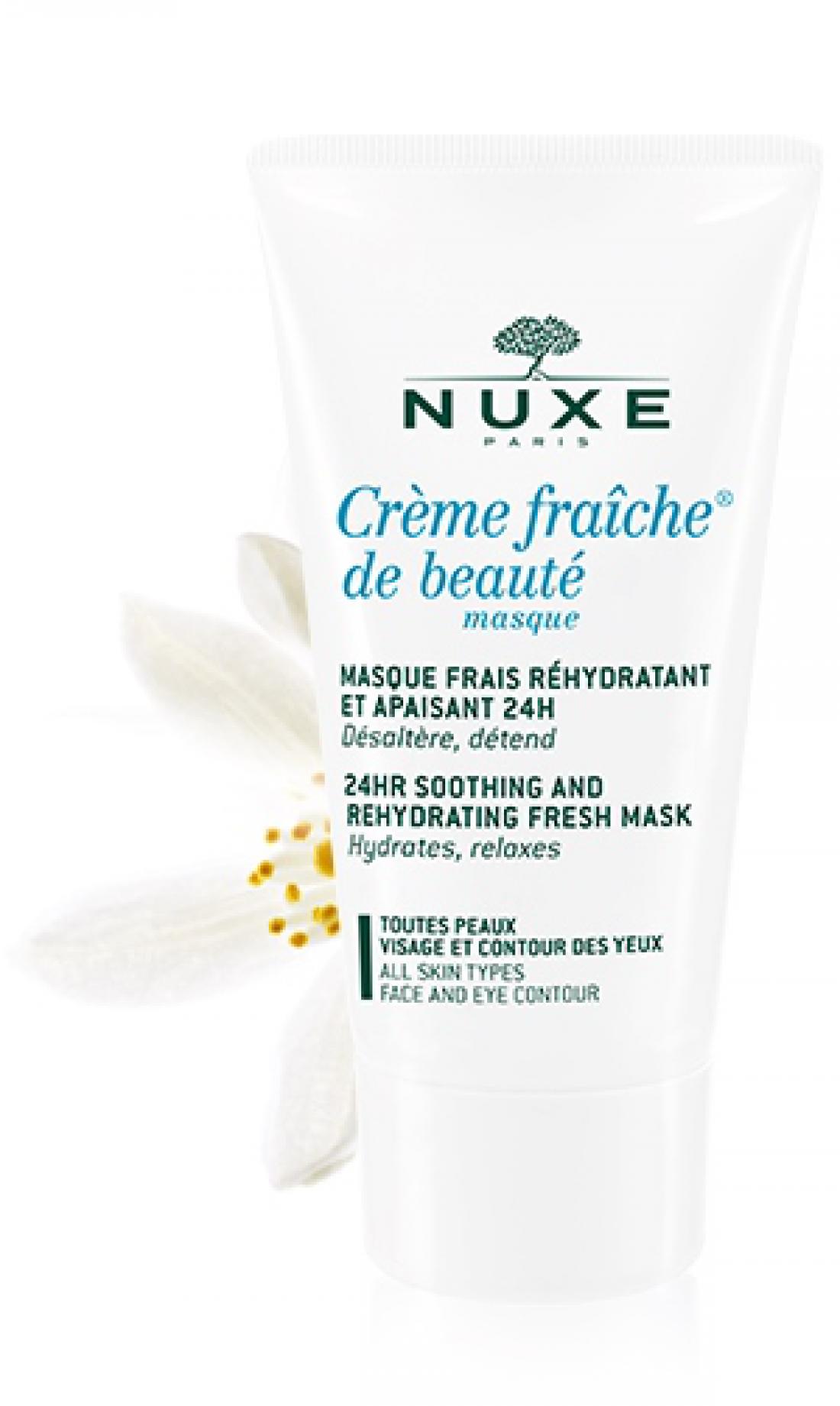 Nuxova nežna osvežilna maska koži daje veliko vlage, jo pomirja ter zmanjšuje razdraženost, občutek neudobja in rdečico.