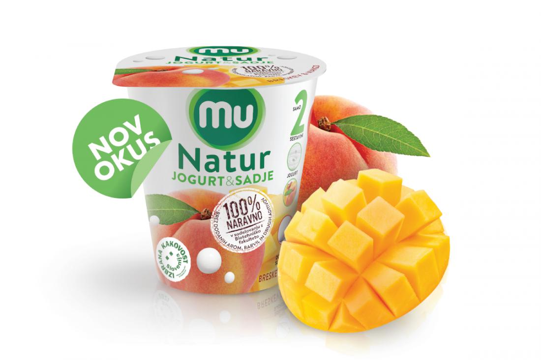 Novi okus Mu Natur: jogurt, breskev, mango. In nič drugega.