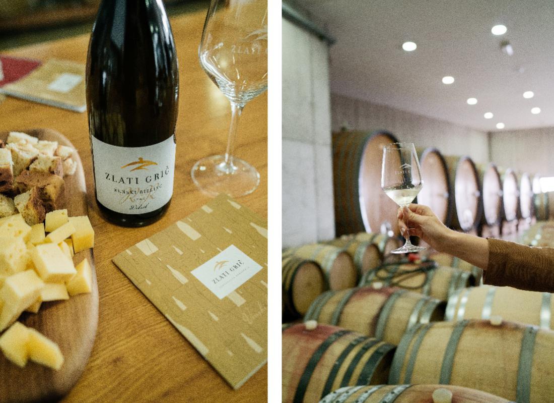V vinski kleti Zlati grič prevladujejo bela vina, na področju rdečih vin pa navdušujeta modra frankinja in modri pinot.