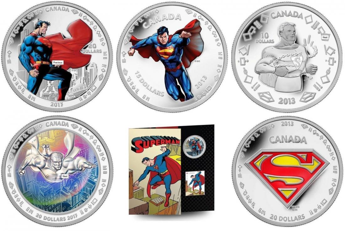 Leta 2013 je Kanada izdala nekaj spominskih kovancev ob 75. obletnici Supermana.