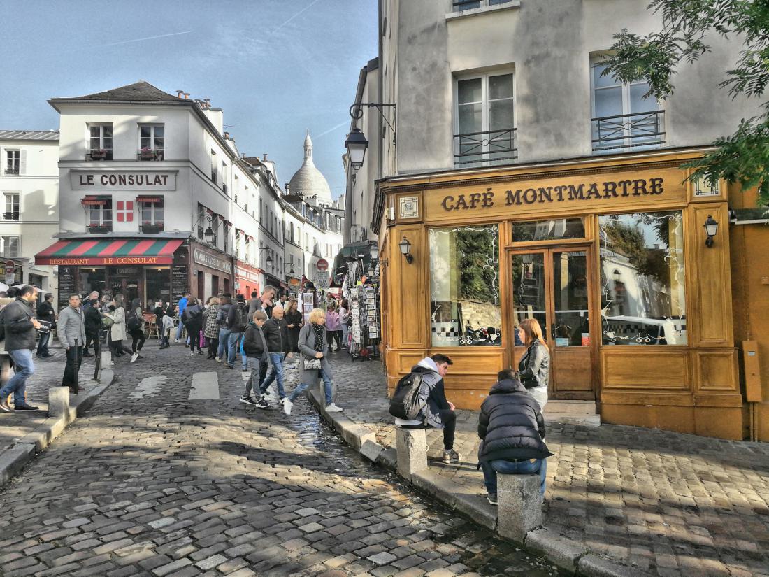Tlakovane ulice Montmartra